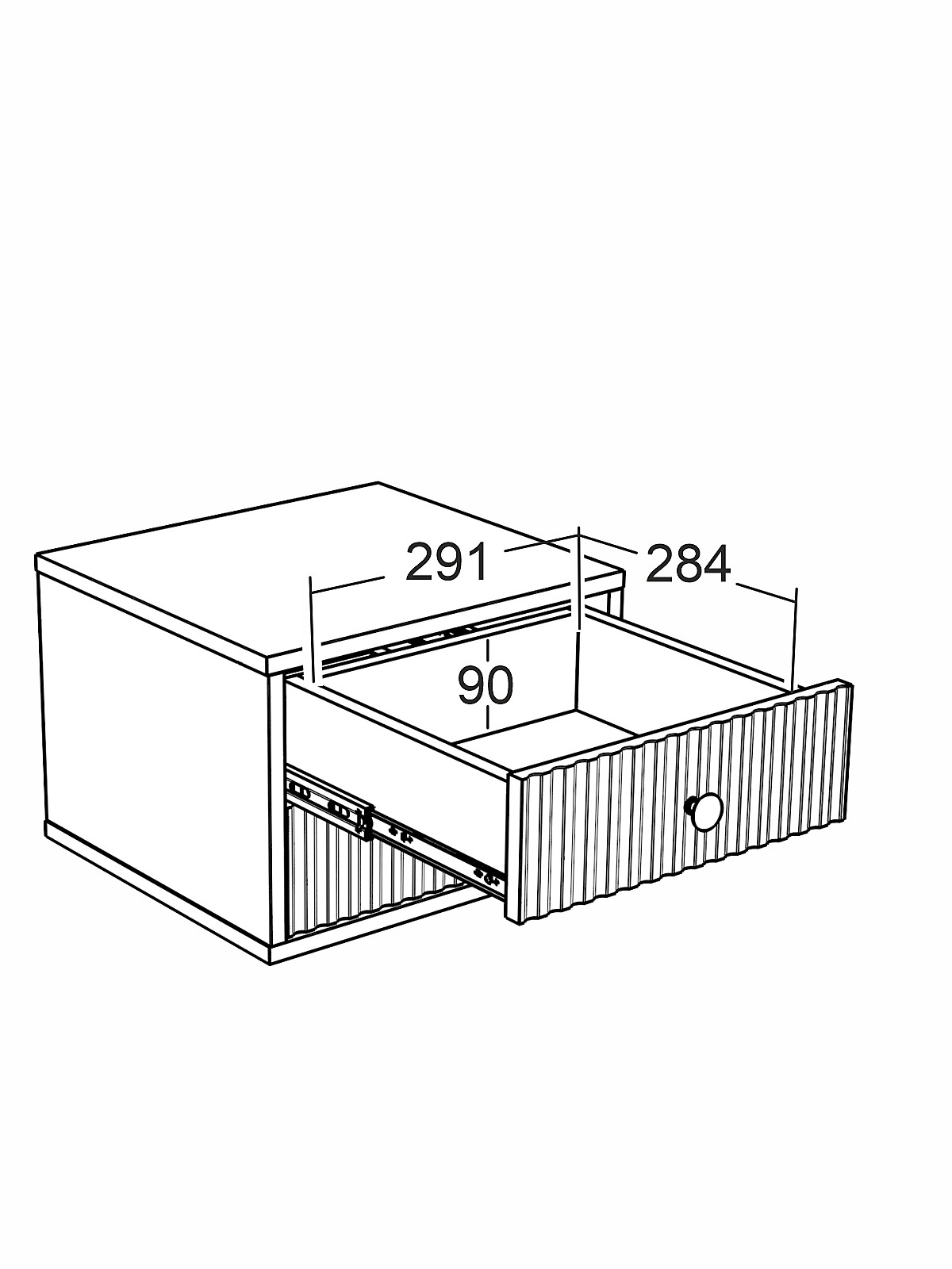 Тумбочка подвесная Репит Квадро 2 ящ